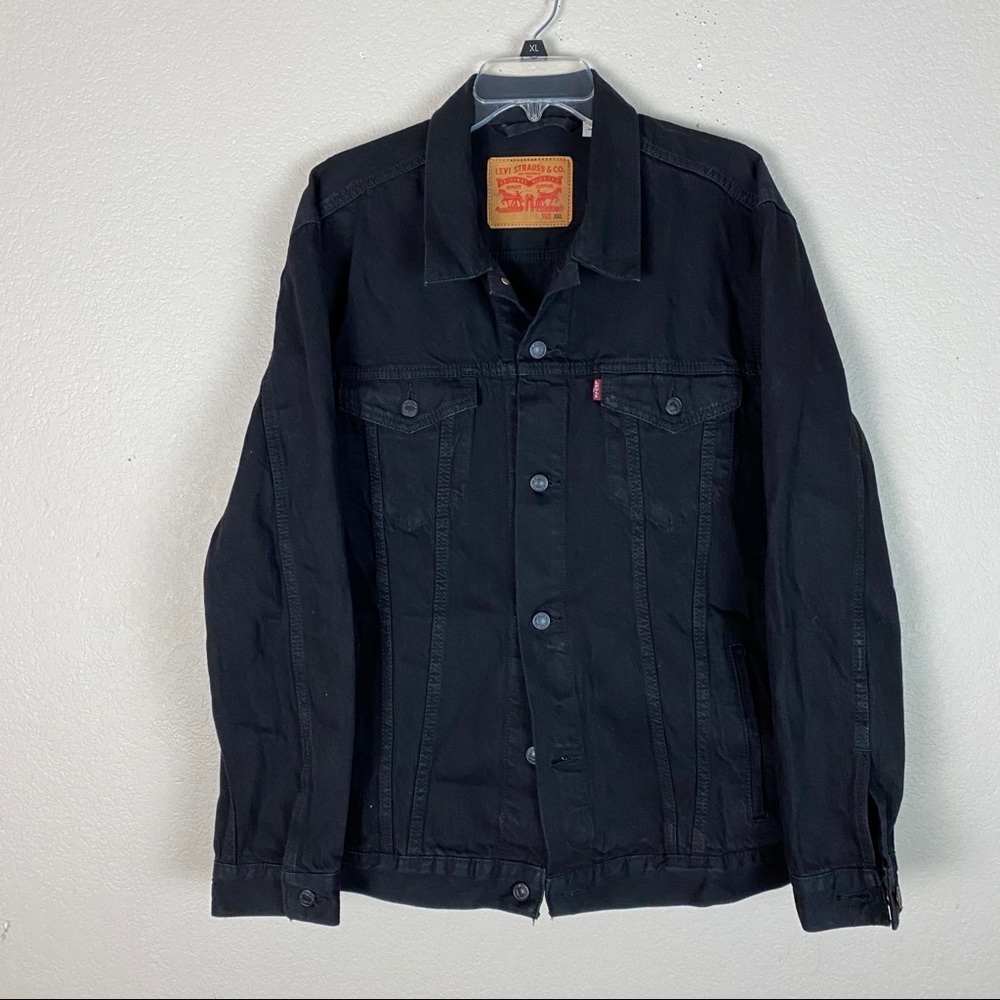 Levis Black Denim Jacket Size XXL